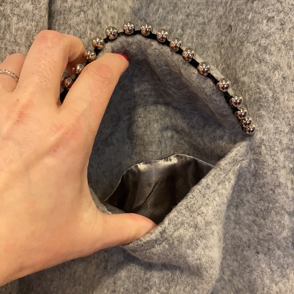 Steve Madden studded midi winter dress coat soft wool blend comfy & chic - Picture 10 of 14